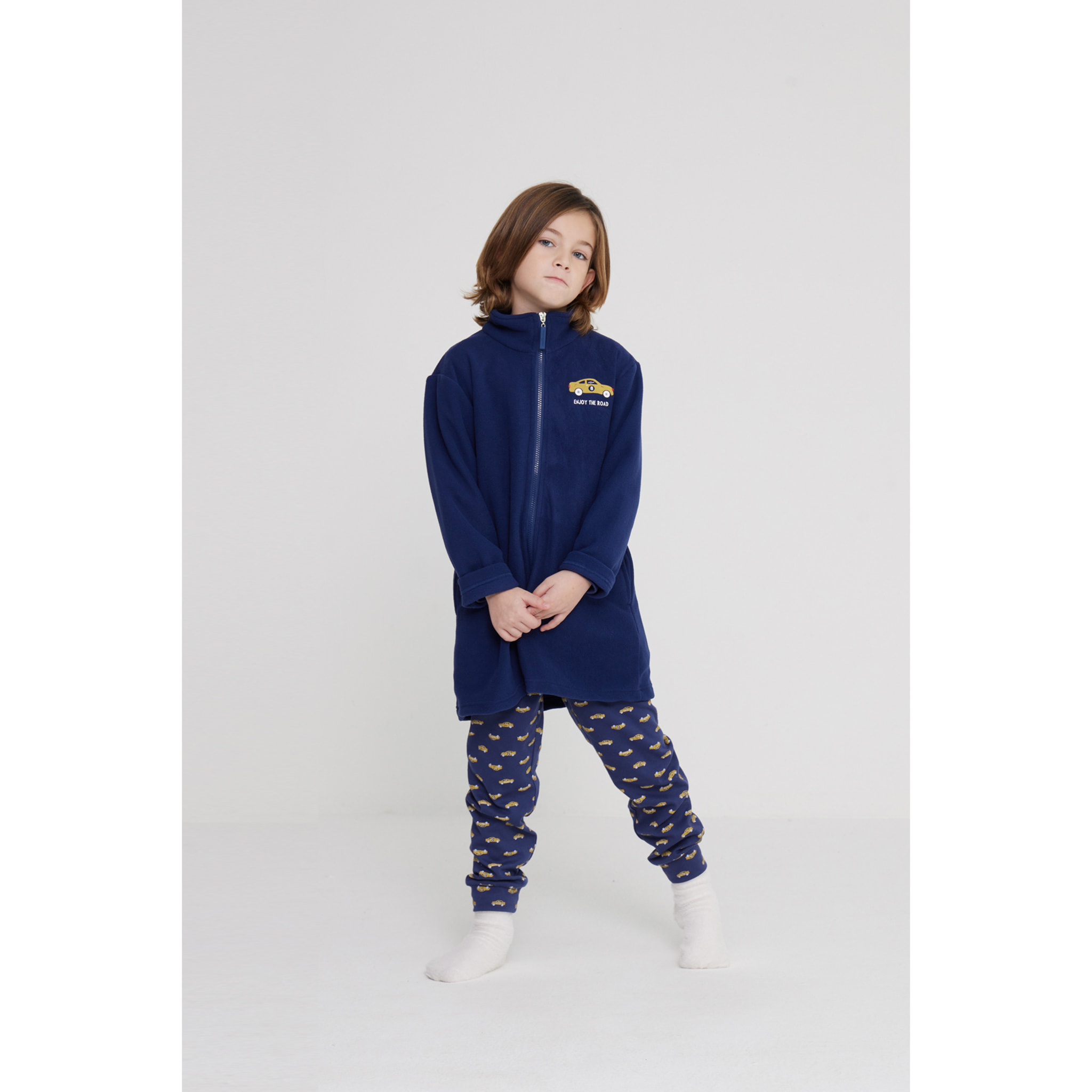 Vestaglia bambino denny in pile con zip Noidinotte