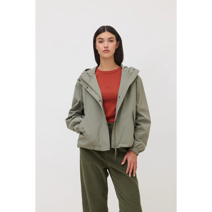 CHUBASQUERO MUJER WAX OLIVE GREEN