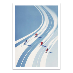 Affiche - Four Skiers - Andreas Magnusson