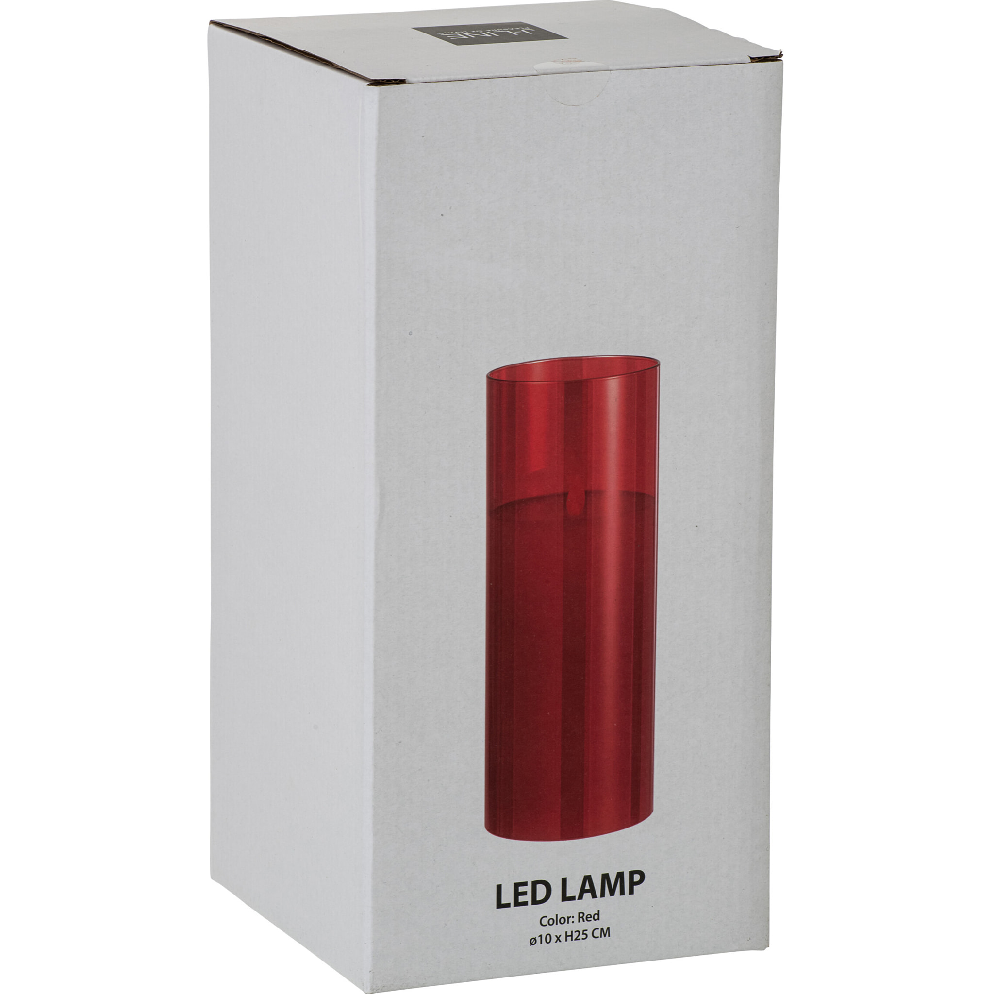 J-Line lampe Brillante - verre - rouge - large - LED