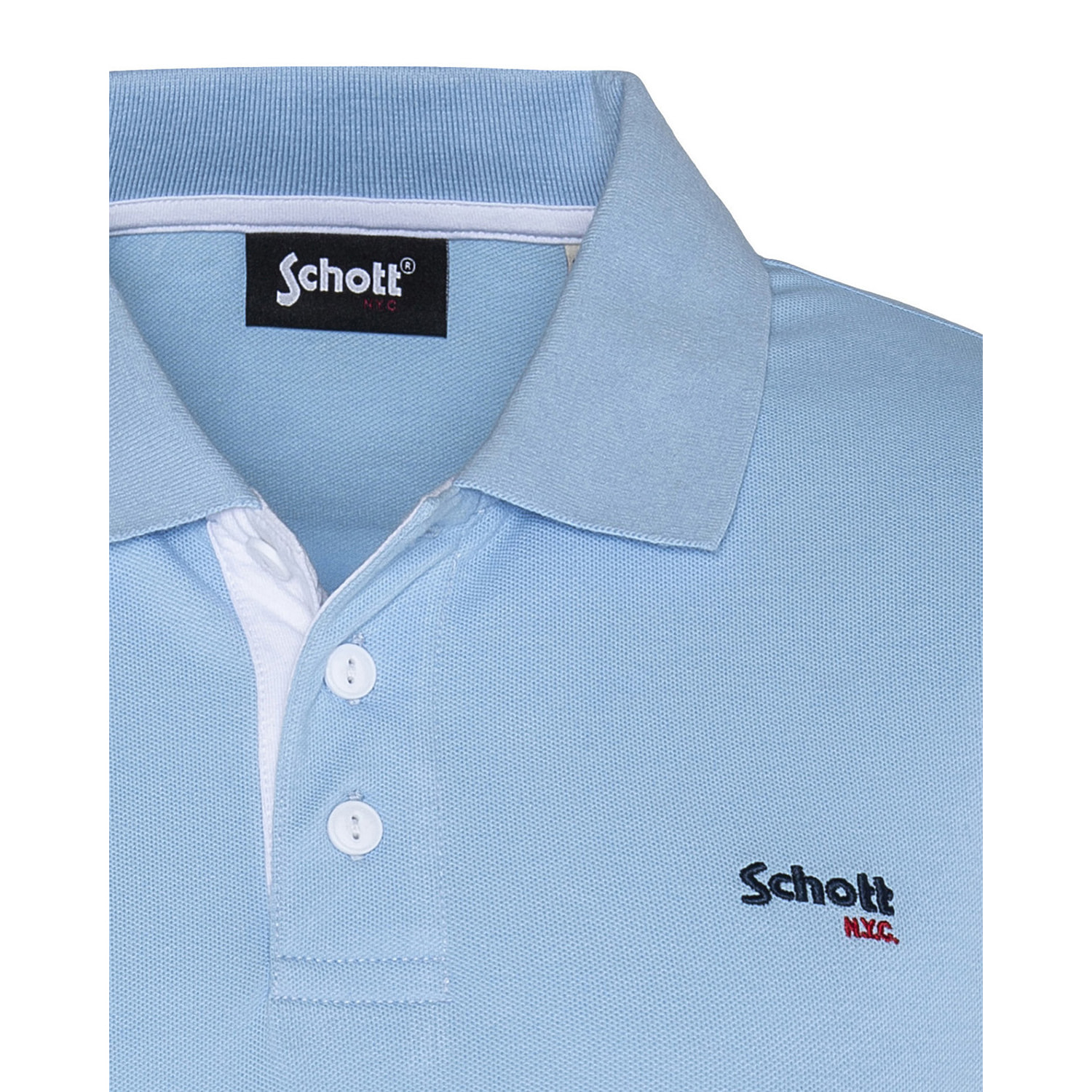 POLO SCHOTT SKY/WHITE