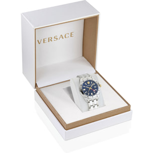 Versace Orologio Analogico Al Quarzo Greca Time Gmt(Wc-7C)