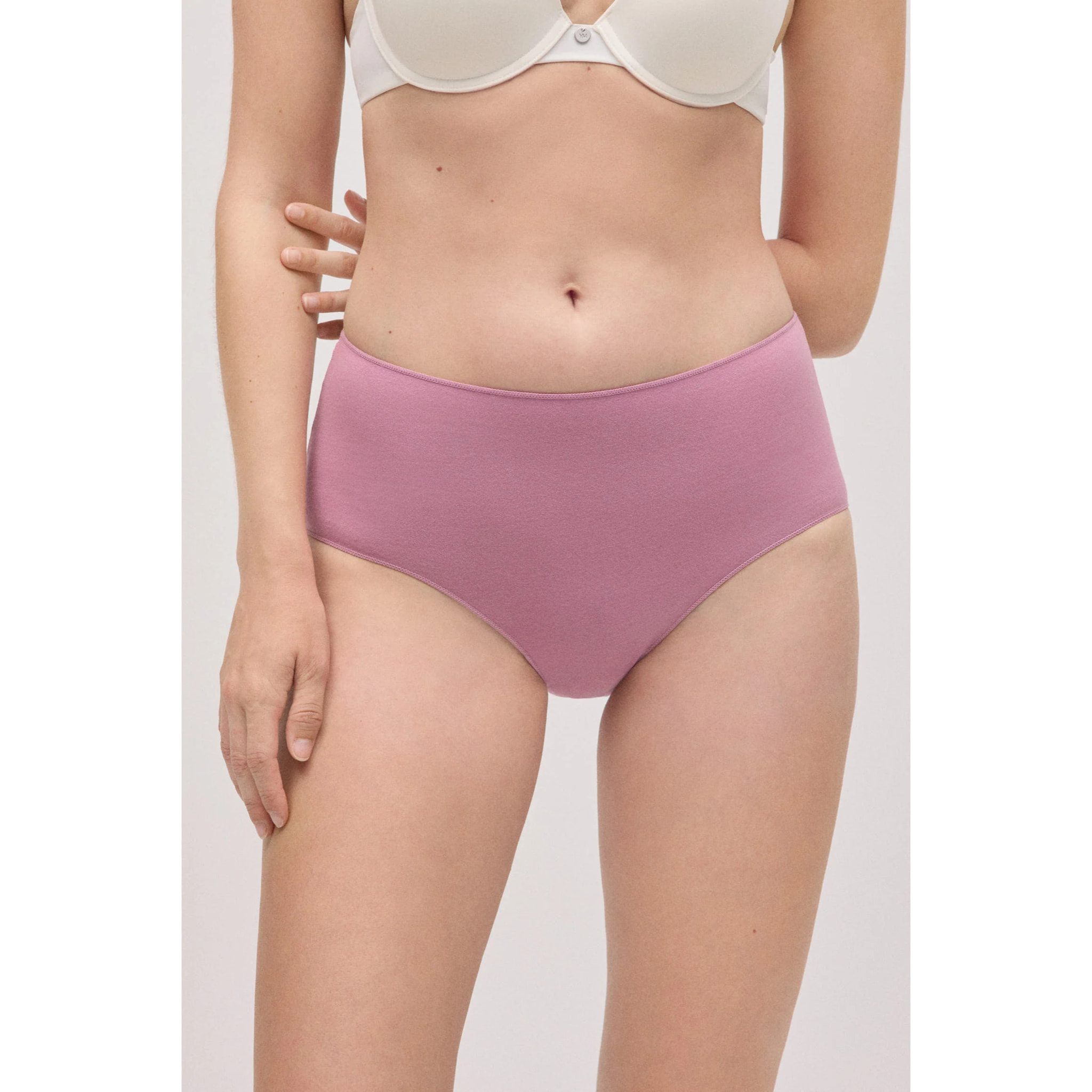 Confezione da 4 mutandine basicohe a vita alta in cotone