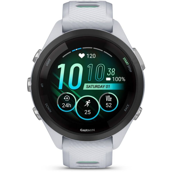 Montre connectée GARMIN Forerunner 265S Music BLANC / VERT AMOLED GPS LIVE TRACK