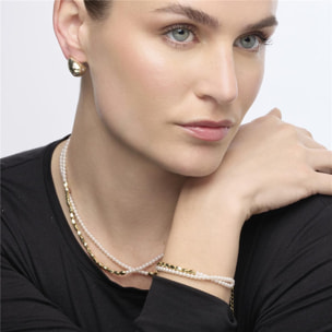 Pendientes acabado oro amarillo de 18k y Circonita Brillante