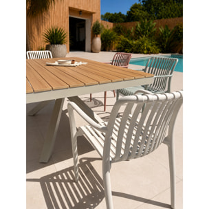 LAMU - Ensemble repas de jardin 6 places en alu