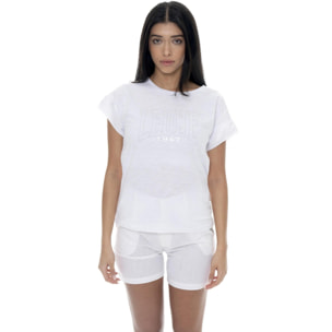 T-shirt da donna con maniche volant Leone Fancy Stripes