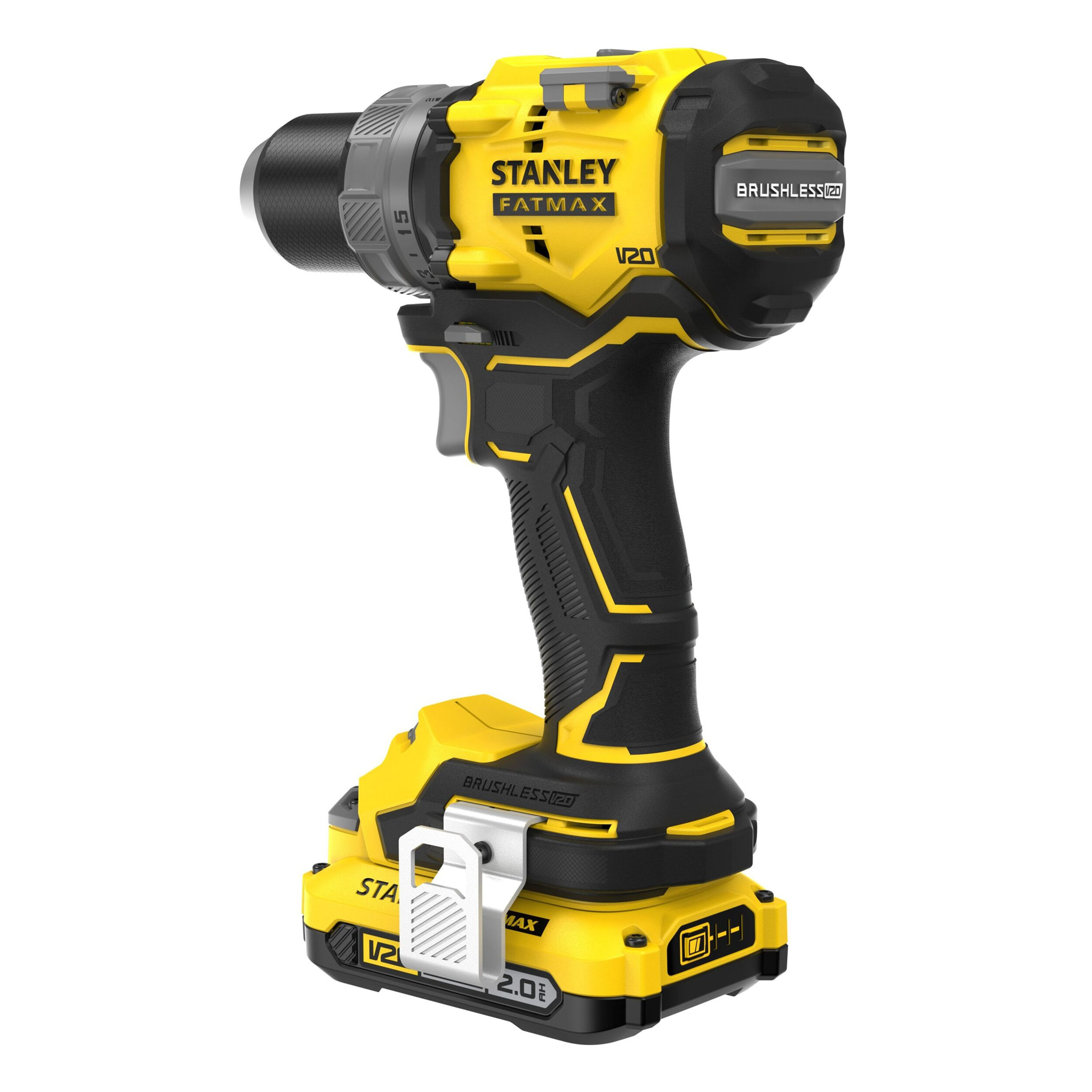 Perceuse Visseuse 80 Nm Brushless 18V, 2 Batteries 2Ah, STANLEY FATMAX V20