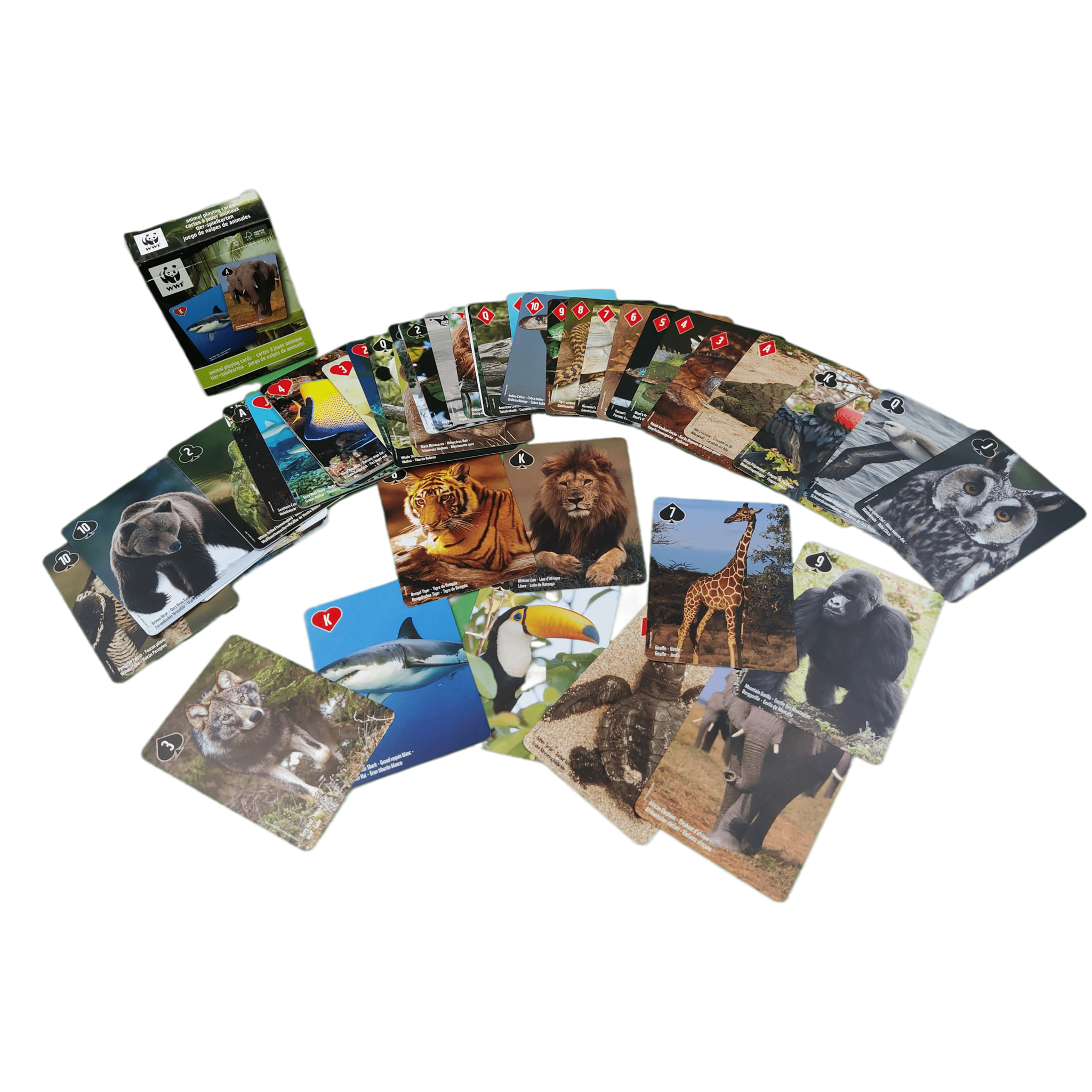 WWF CARTAS DE ANIMALES - 52 CARTAS