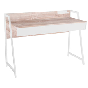 Alix - scrivania in legno e metallo con cassetti - 124x50x88 cm