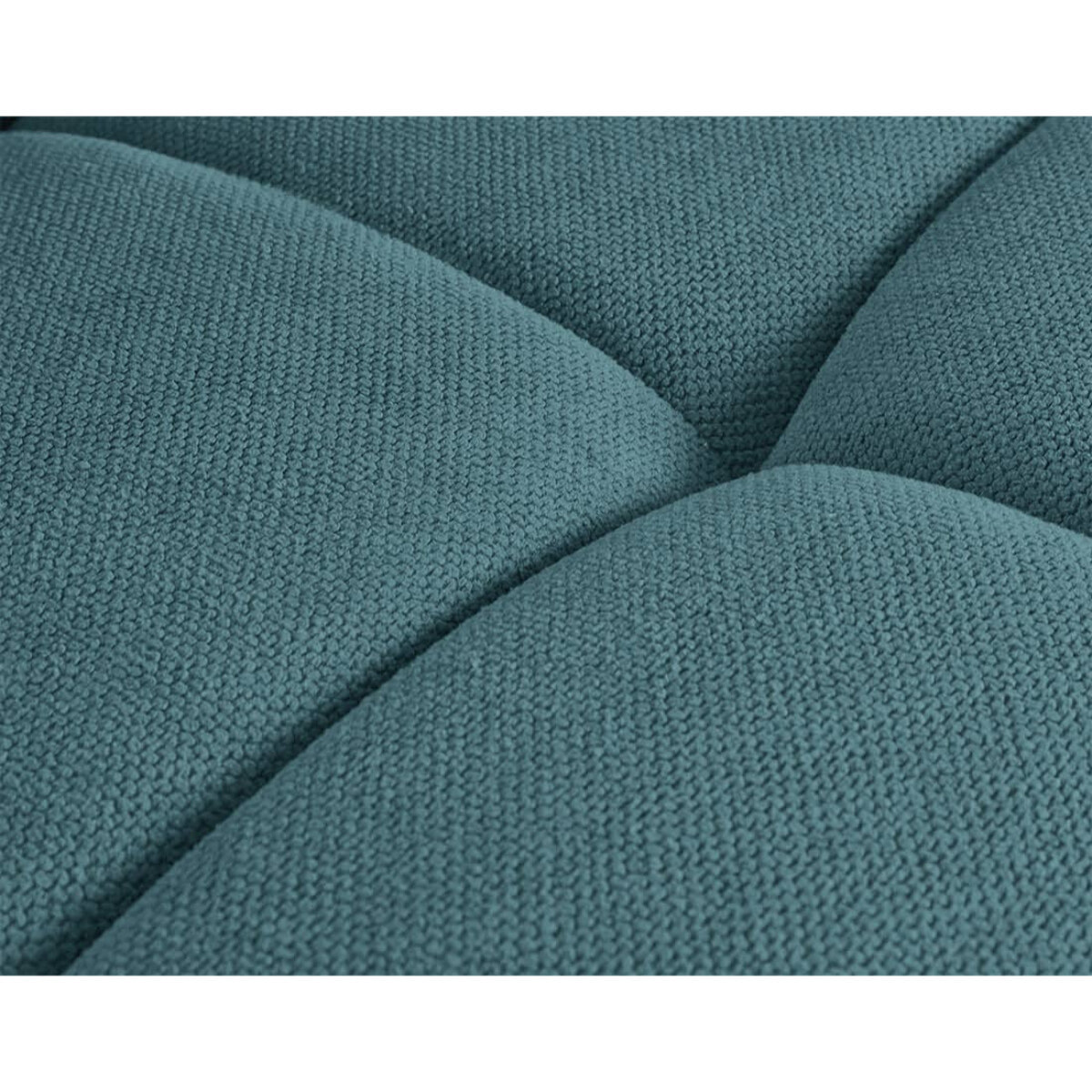 Ray - canapé panoramique en U 7 places en tissu texturé - Bleu grisé