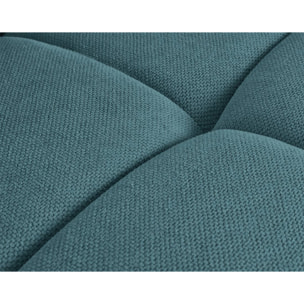 Ray - canapé panoramique en U 7 places en tissu texturé - Bleu grisé