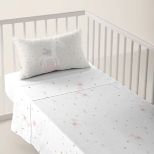 Juego de Sábanas Estampadas - Infantil - Incluye 1 Funda de Almohada - 100% Algodón - Cuna/Maxicuna - Pegaso Mágico B