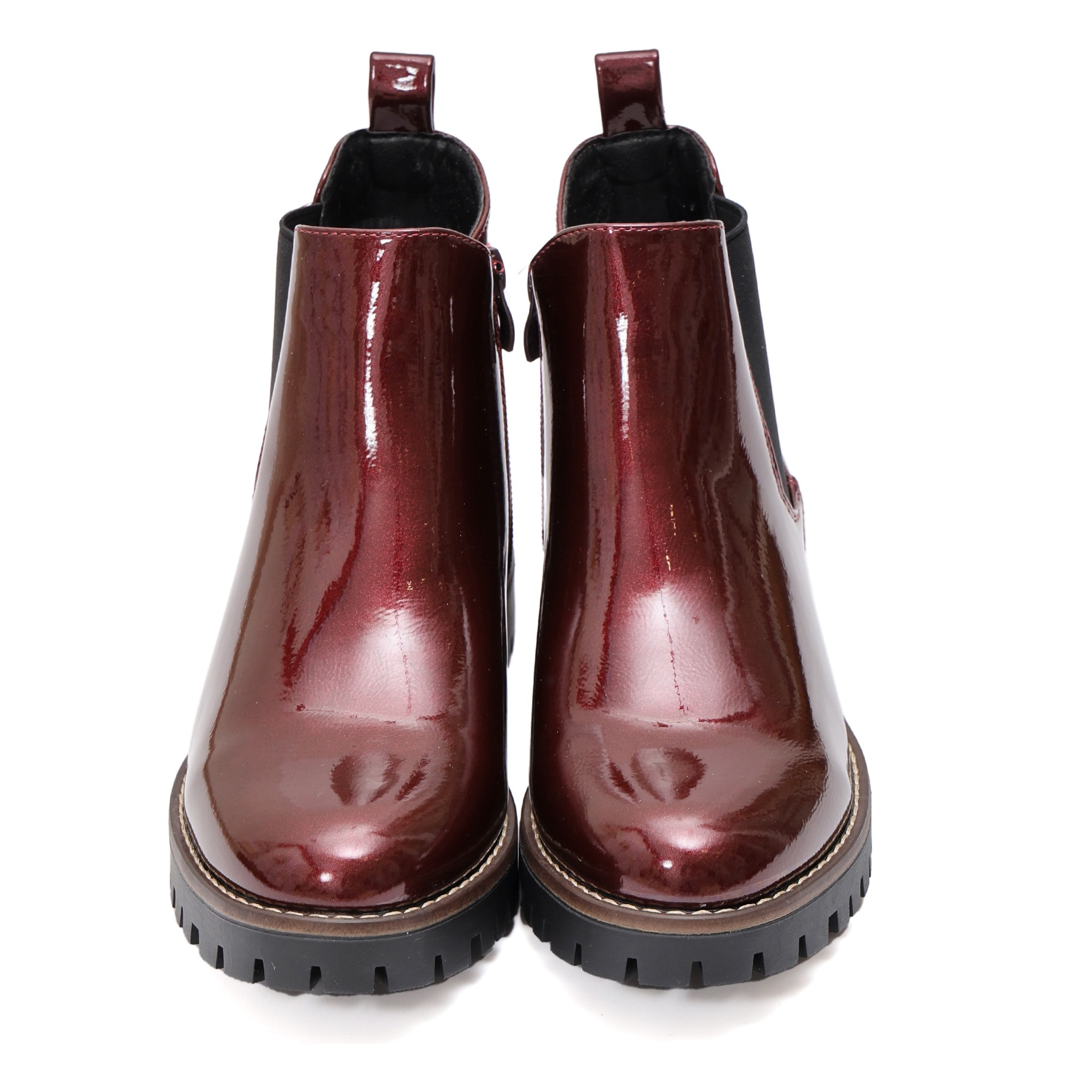 Stivaletto in simil pelle con elastico laterale