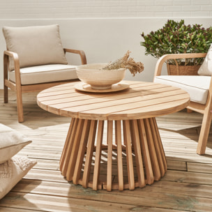 Table basse de jardin ronde bois d'acacia Ø80cm OVIEDO TABLE BASSE