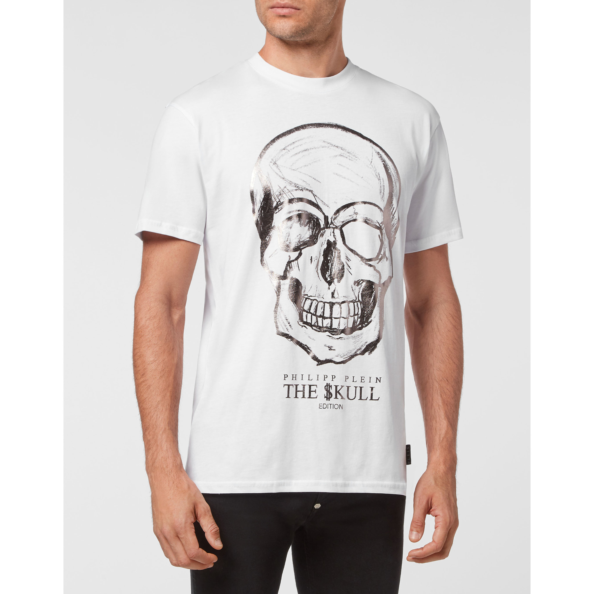 PHILIPP PLEIN Camiseta de cuello redondo y manga corta SKULL
