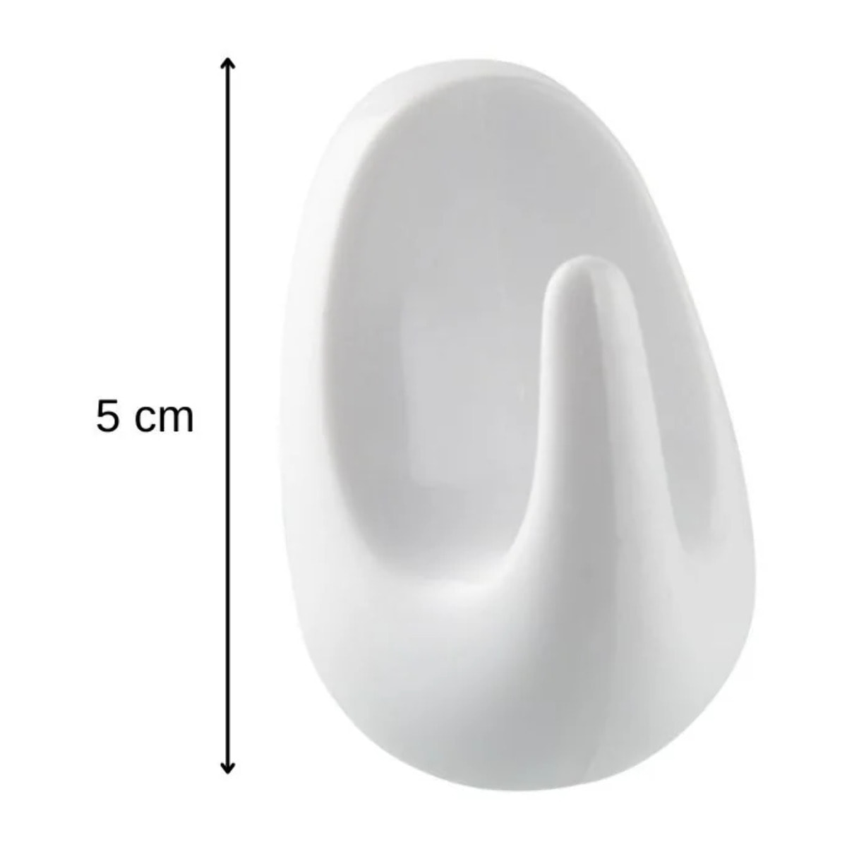 Crochets adhésifs en plastique lot de 4, dimensions 5 cm résistants et pratiques pour tous vos besoins Fackelmann Tecno