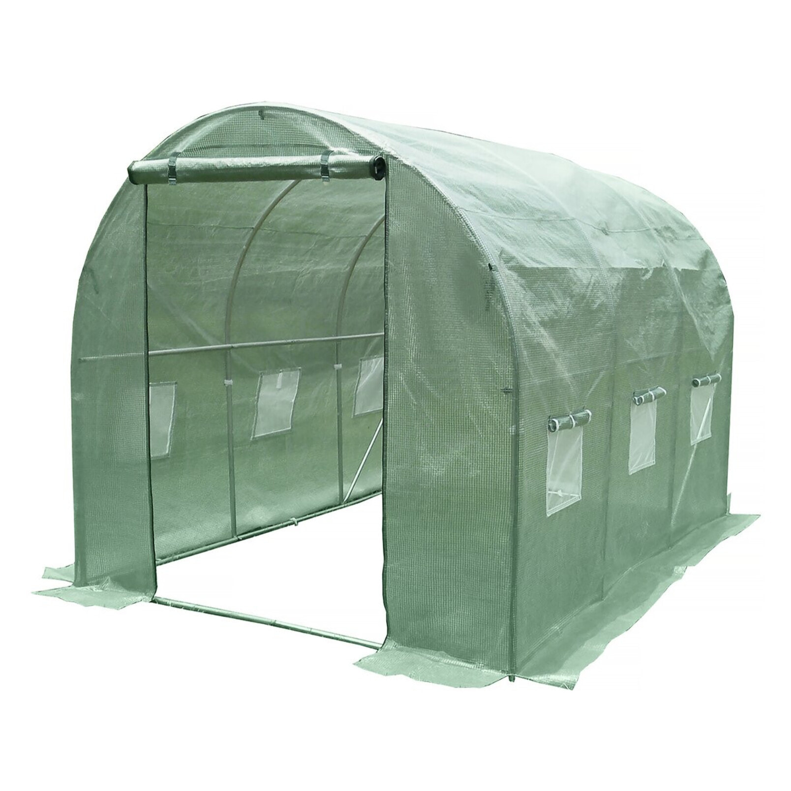 Serre tunelle de jardin 3 x 2 m  "Lys" - 6 m² - 130g - Vert