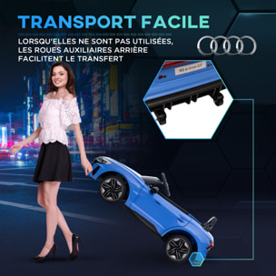 Véhicule électrique enfant Audi RS e-tron GT V. max. 5 Km/h télécommande effets sonores + lumineux bleu