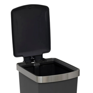 Poubelle slim à pédale 45L gris