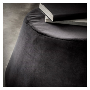 Pouf rond uni GOLD LABEL noir