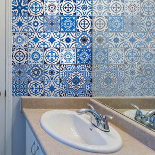 Stickers muraux - Sticker Mural Carrelage adhésif Cuisine Salle de Bain - 30 STICKERS CARRELAGES AZULEJOS DANILO