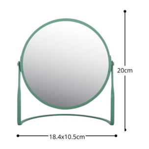 Miroir grossissant sur pied Acier AKIRA Vert mat Spirella