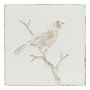 Décoration murale Varo oiseau 26x26m blanc