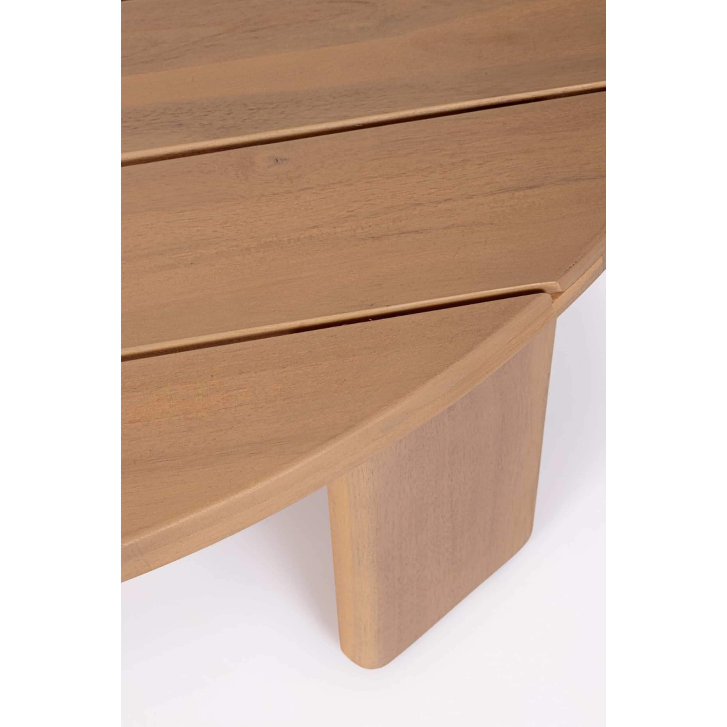 Tavolino ovale GIRONA in legno di acacia, 100×80 cm