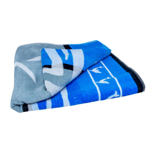 Telo Mare Spugna Jacquard Spiaggia Disegno Big Stripe