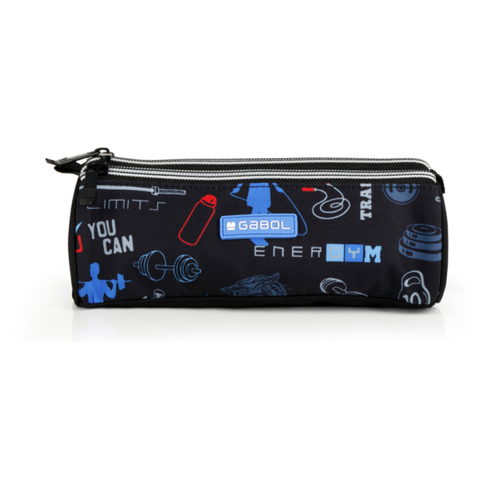 Estuche triple Gabol TRAINING negro y resistente al agua