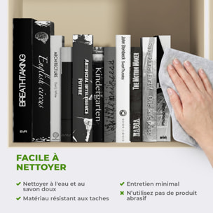 Stickers muraux 3D | Sticker Mural Autocollant effet 3D livres en noir et blanc - Stickers adhésifs 3D Chambre Salon Trompe l'oeil