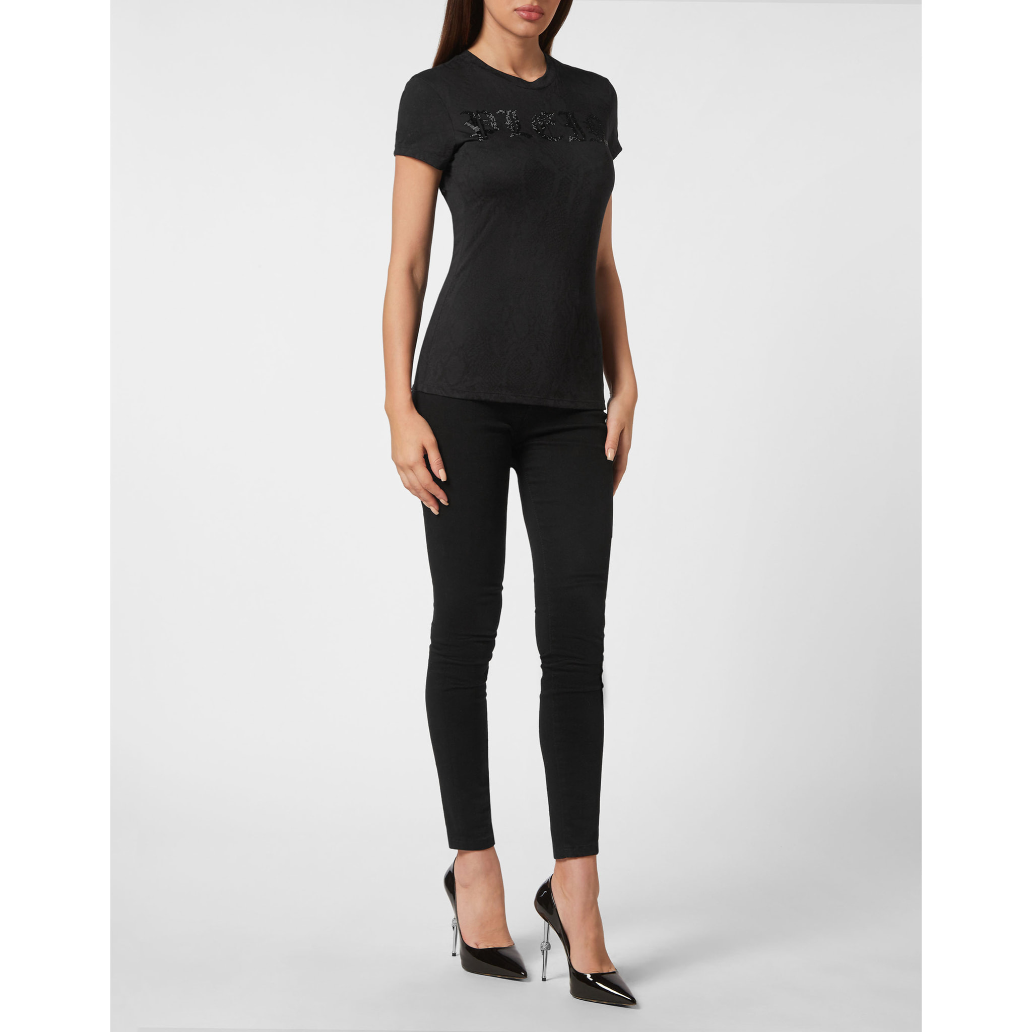 PHILIPP PLEIN T-Shirt Round Neck GOTHIC PLEIN