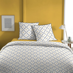 Parure Housse De Couette 3pcs 100% Coton 57fils Oddy
