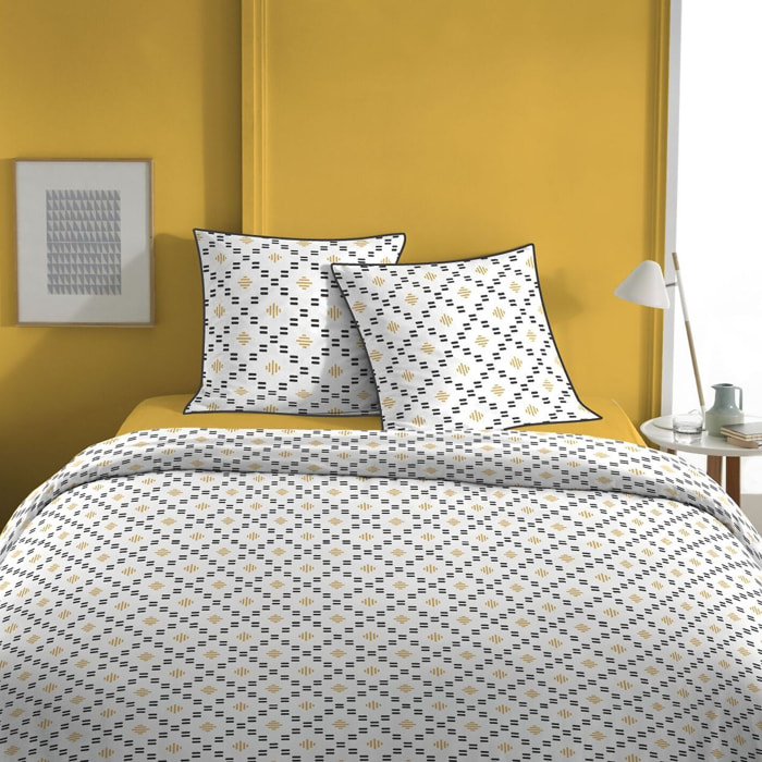 Parure Housse De Couette 3pcs 100% Coton 57fils Oddy