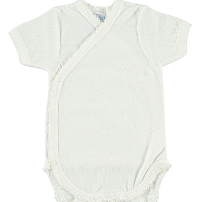 Body cruzado bebé manga corta algodón