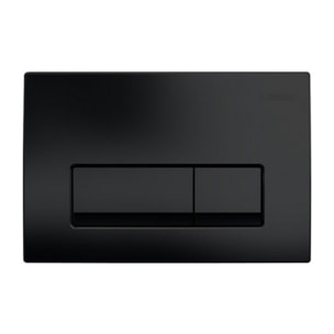 Pack WC sans bride SAT Noir mat + Abattant softclose + Bâti support Geberit UP100 + Plaque Noir mat