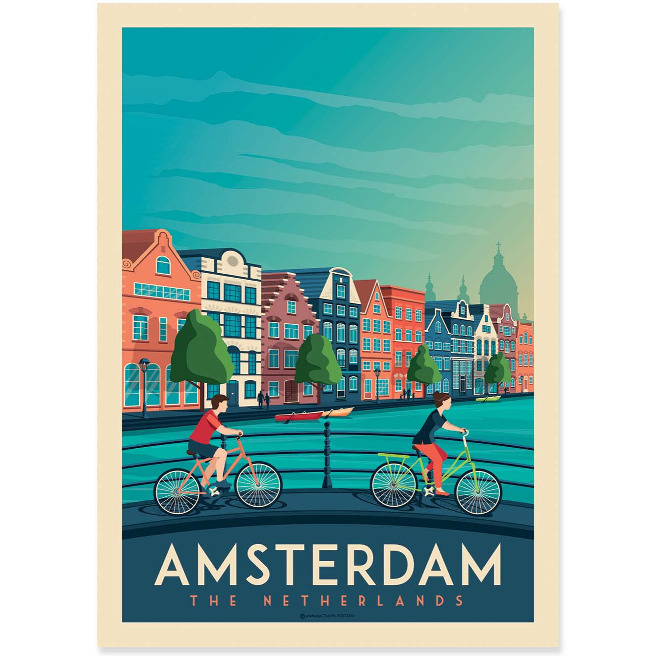 Affiche - Amsterdam - Olahoop Travel Posters