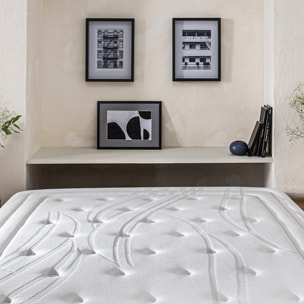 Matelas Hybride Privilège, soutien ferme, 30 cm, Mémoire de Forme Haute Densité & Ressorts Ensachés