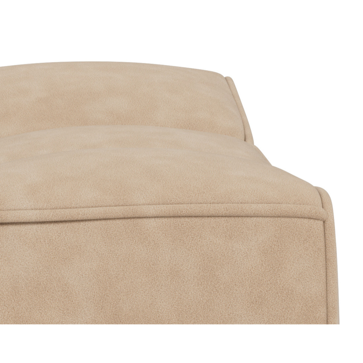 Alya - pouf en simili - Beige