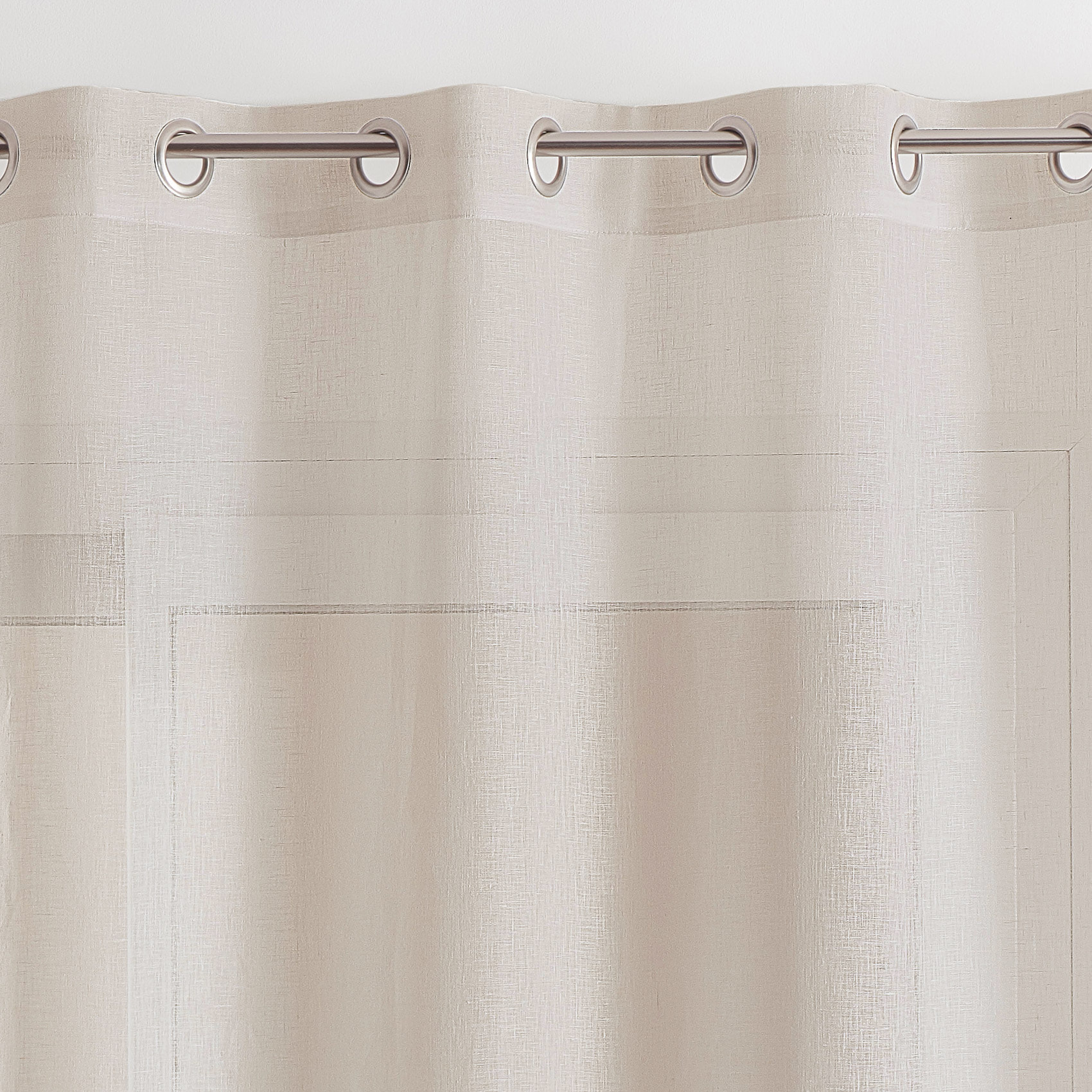 Rideau voilage 100% lin fluide - Naturel