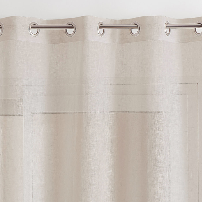 Rideau voilage 100% lin fluide - Naturel