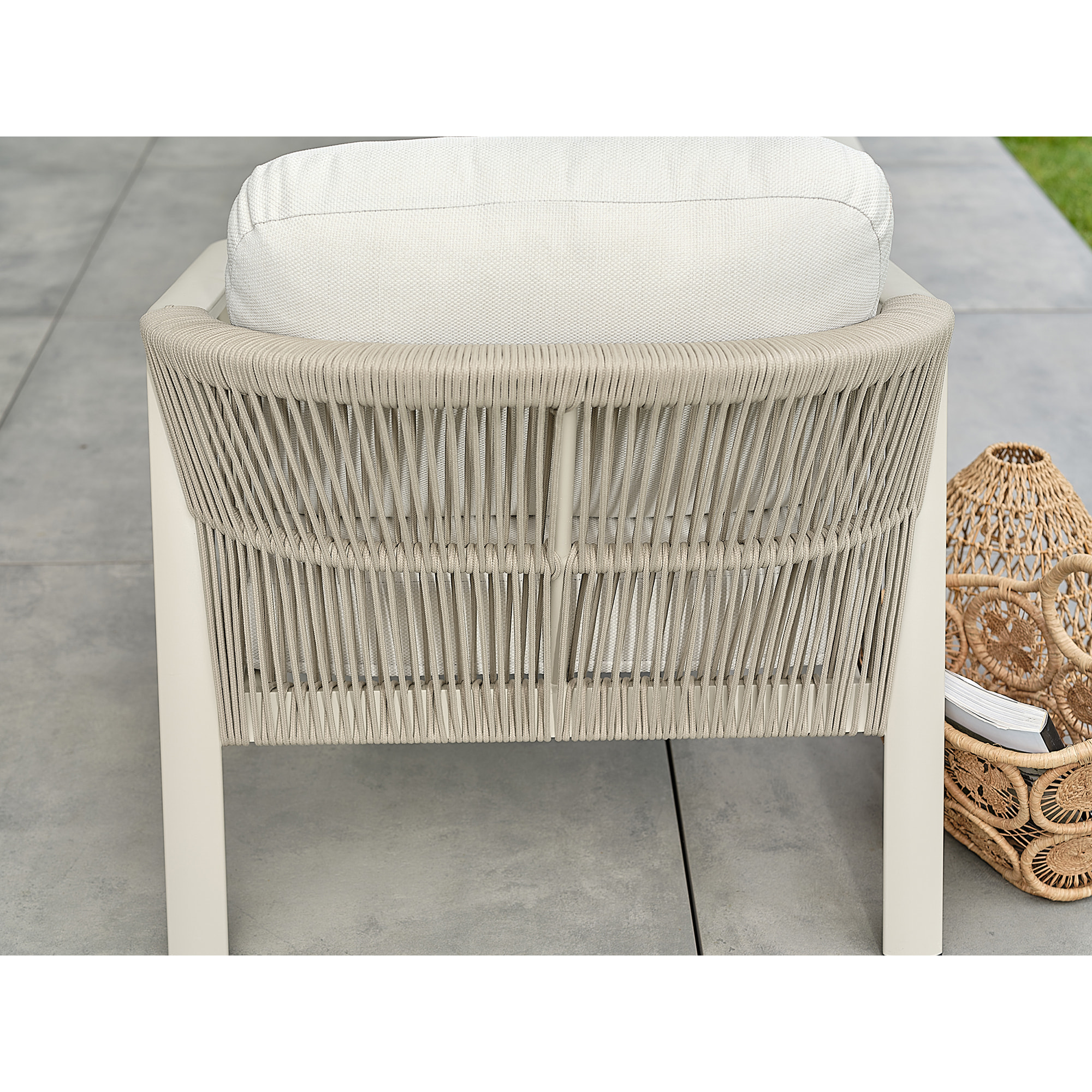 KELIA - Salon bas de jardin 5 places - Grège