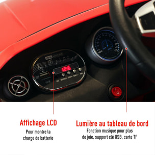 Voiture véhicule électrique enfant 6 V 3 Km/h max. télécommande effets sonores + lumineux Mercedes GLA AMG rouge