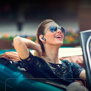 Cuffie Bluetooth YX02 monaurali con schermo digitale.