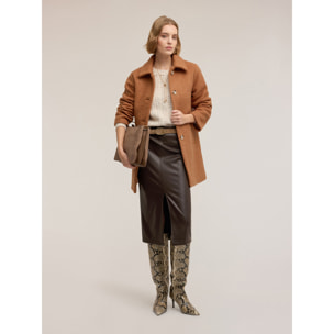 Motivi - Abrigo de paño bouclé - Marrón