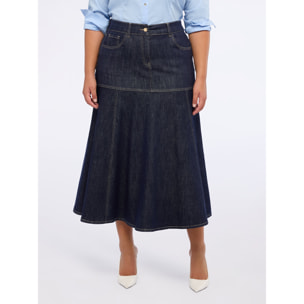 Fiorella Rubino - Gonna lunga in denim - Blu