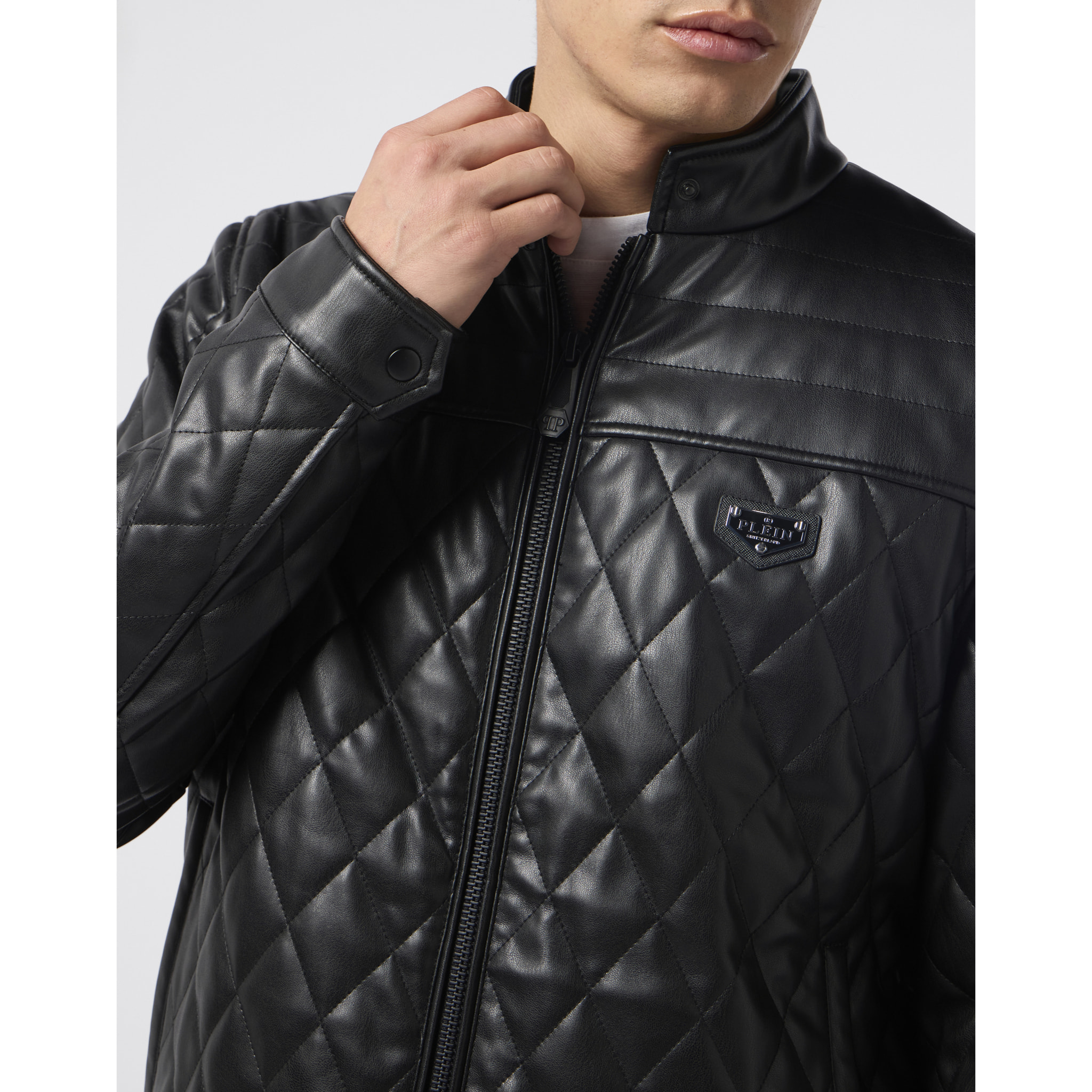 PHILIPP PLEIN Eco Leather Padded Jacket