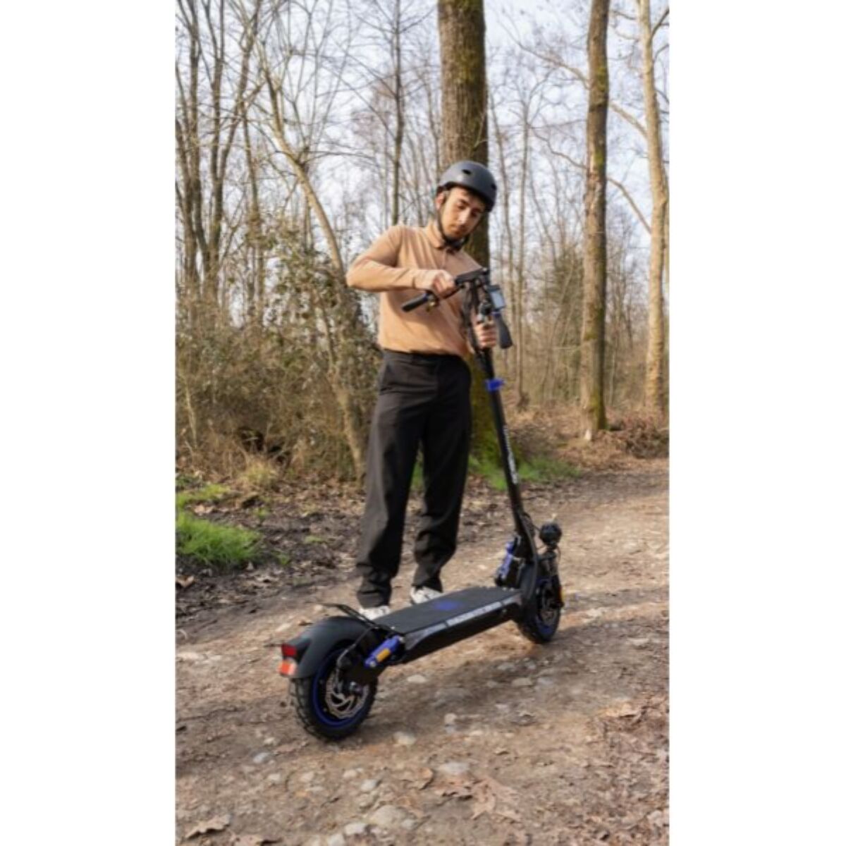 Trottinette électrique puissante tout-terrain UrbanGlide E-Cross ONE  Bleu 800W, autonomie 60km, pneus 10" off-road