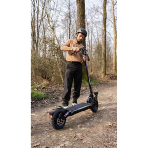Trottinette électrique puissante tout-terrain UrbanGlide E-Cross ONE  Bleu 800W, autonomie 60km, pneus 10" off-road